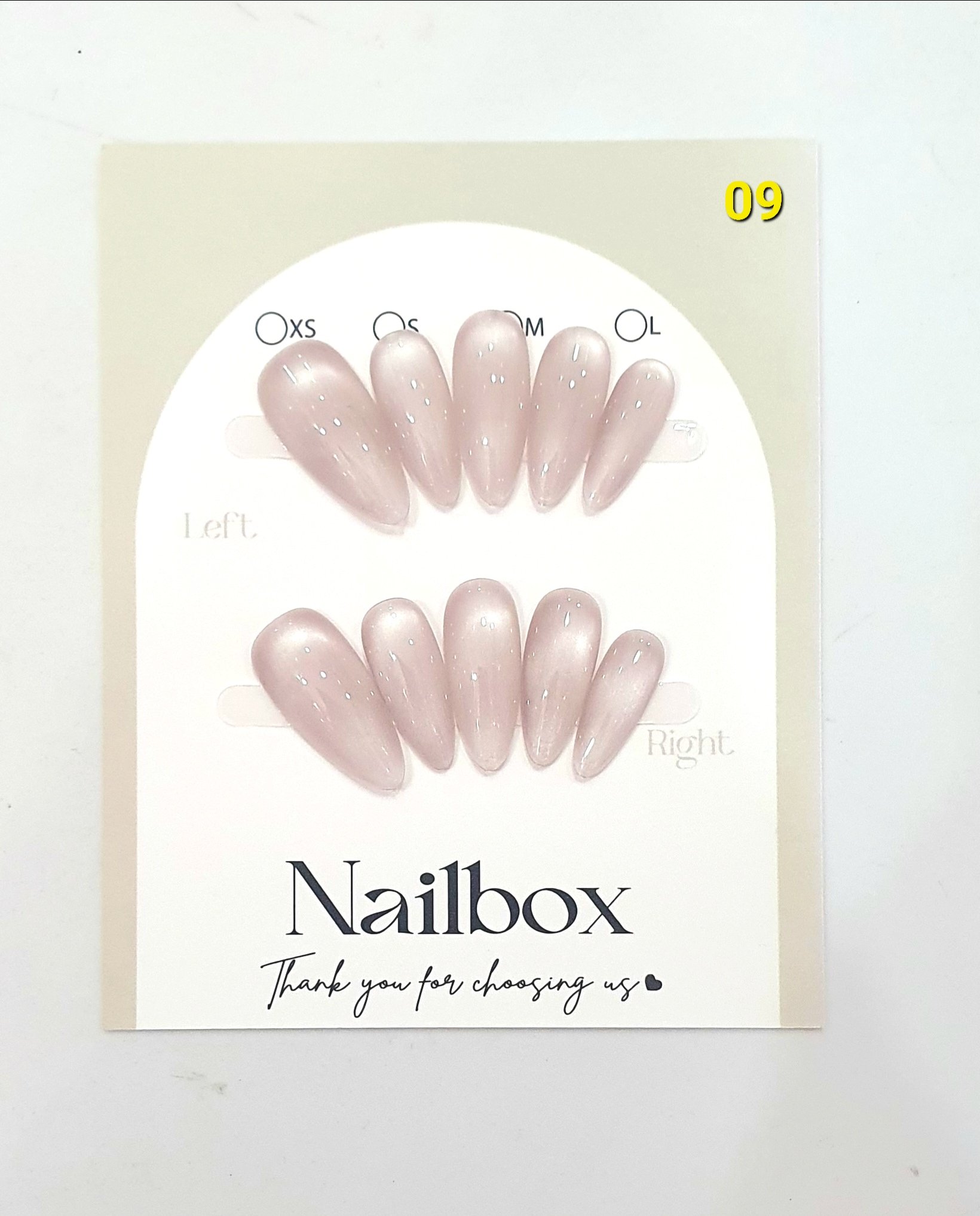 H03. Set 10 móng tay giả mắt mèo kèm keo và giũa móng