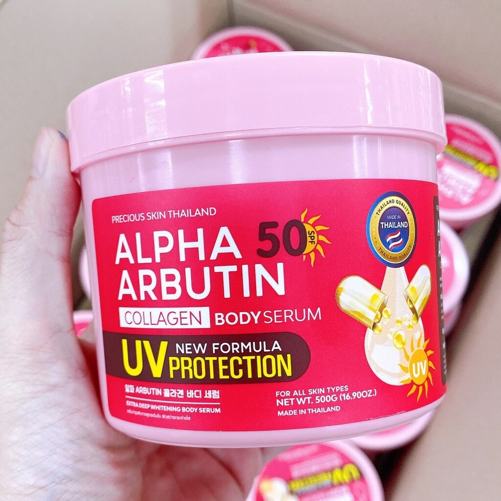 Kem Dưỡng TrChống Nắng Alpha Arbutin Collagen Body Serum SPF50 500g Thái Lan