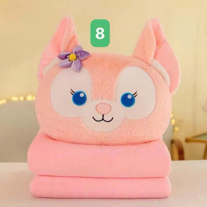 Thú Nhồi Bông Kèm Chăn Kuromi và Labubu