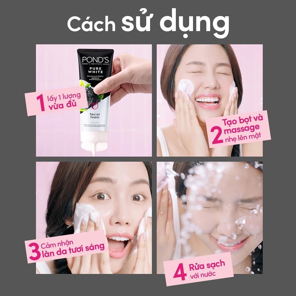 Sữa rửa mặt Pond's đen than hoạt tính 100g