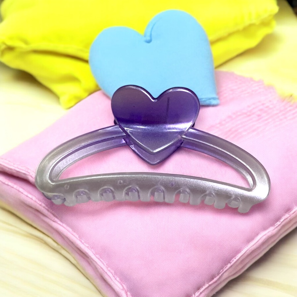 T3.Kẹp tóc càng cua bán nguyệt trái tim 12cm