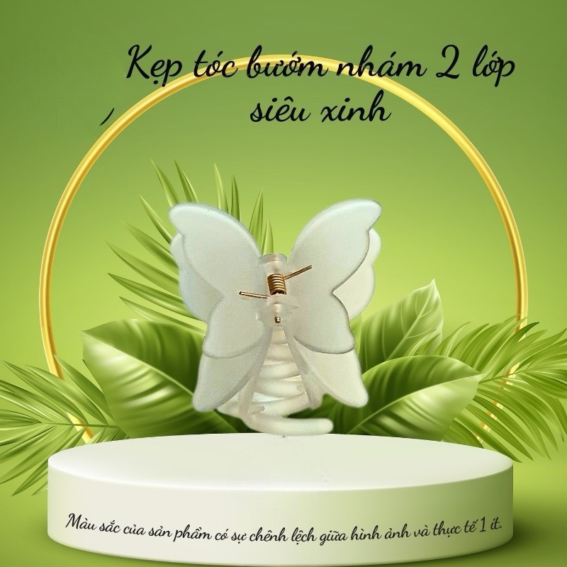 Kẹp bướm nhám 2 lớp nhiều màu