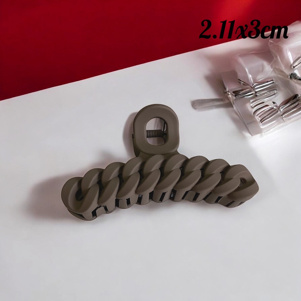 T3.Kẹp tóc càng cua bện xoắn dễ thương 11x3cm