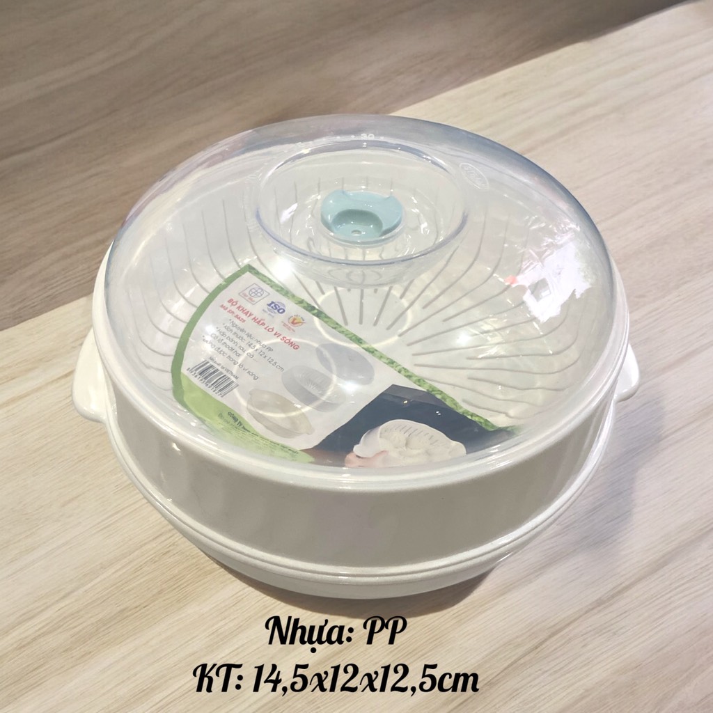 PT2.2 Bộ khay hấp lò vi sóng Việt Nhật 24,5x11cm