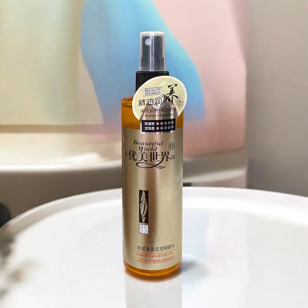 B4. Xịt dưỡng ẩm, tạo kiểu nhẹ nhàng Beauty World 250ml