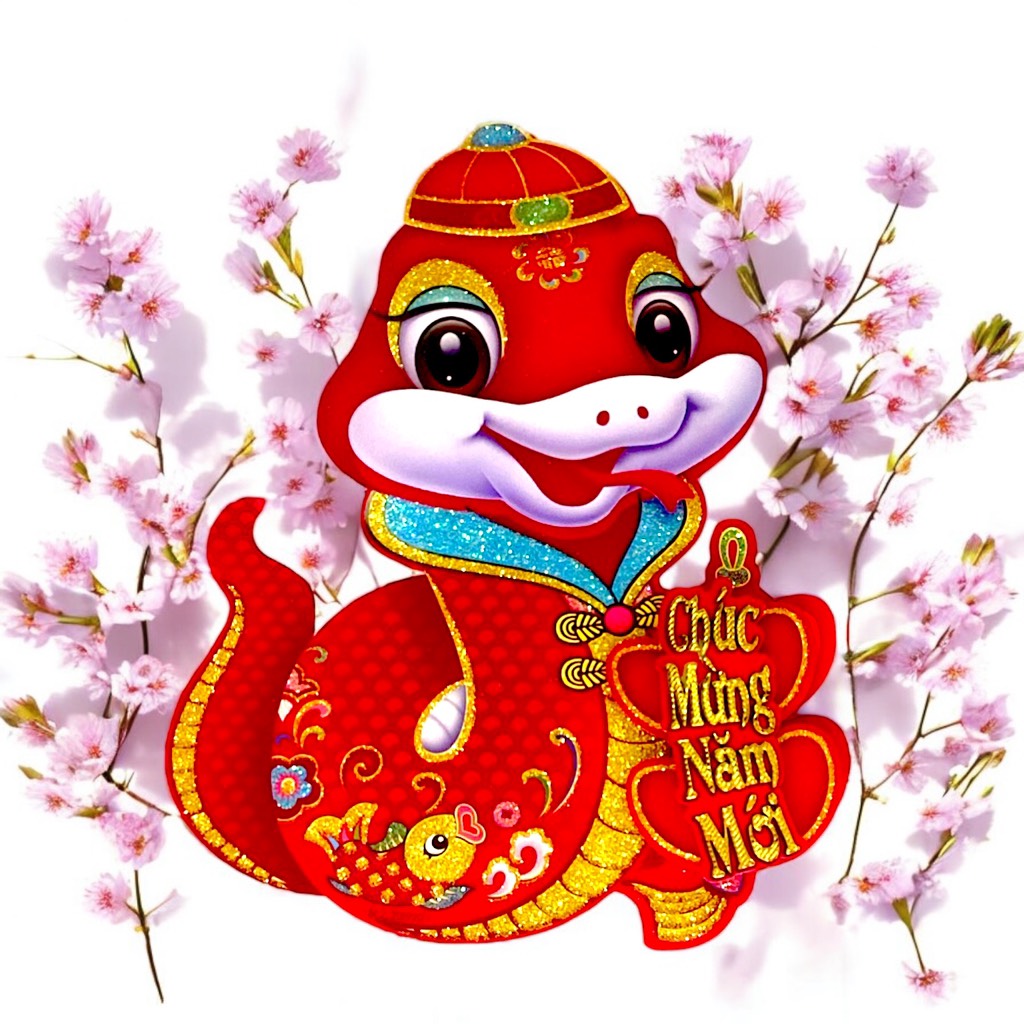 Sét 2 Decal Hình Rắn 2025 45x32cm