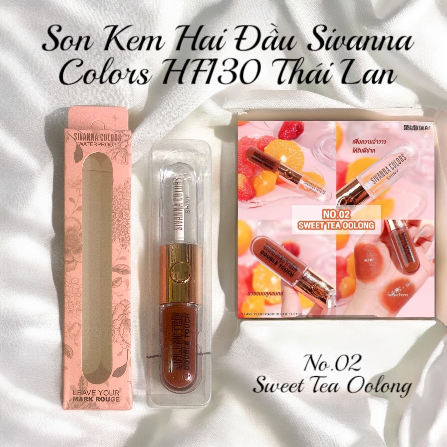 Son Kem Hai Đầu Sivanna Colors HF130 Thái Lan