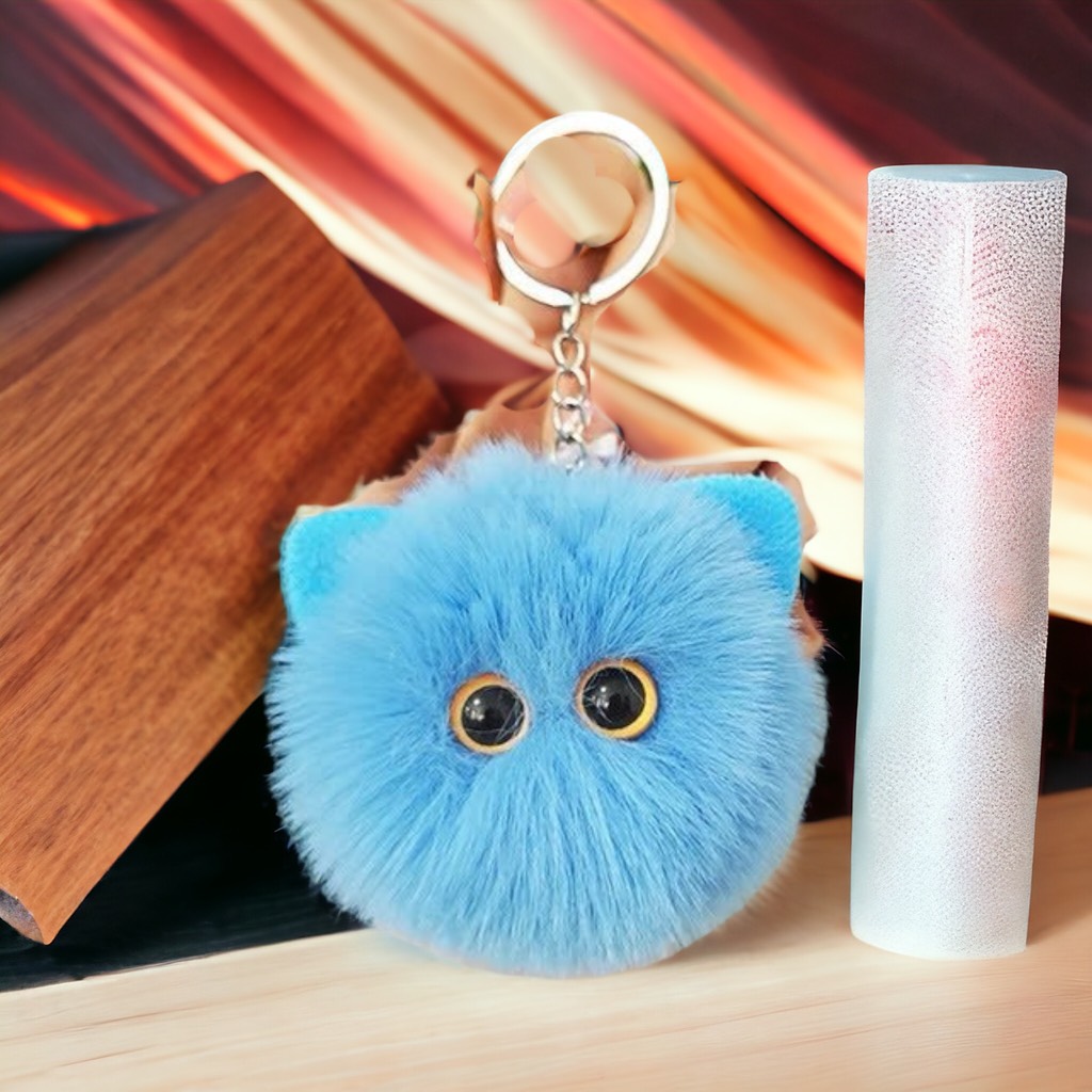 Móc khóa bông tai mèo dễ thương