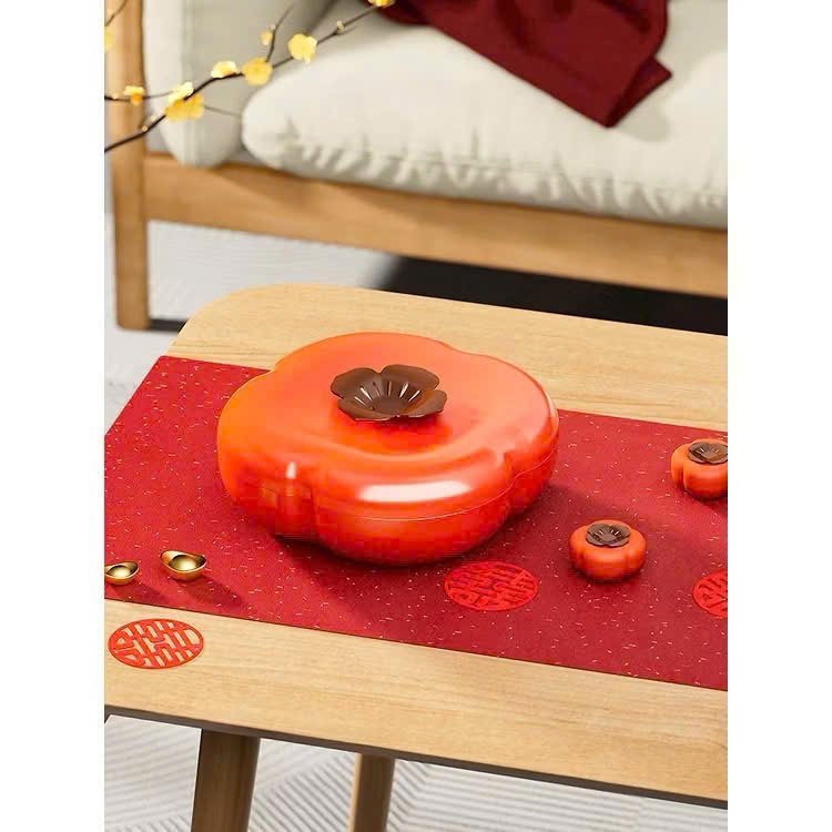 Khay mứt quả hồng 4 ngăn 25x25x8cm