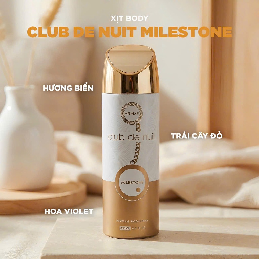 13.10.Xịt Thơm Toàn Thân Armaf Club De Nuit Perfume Body 200ml