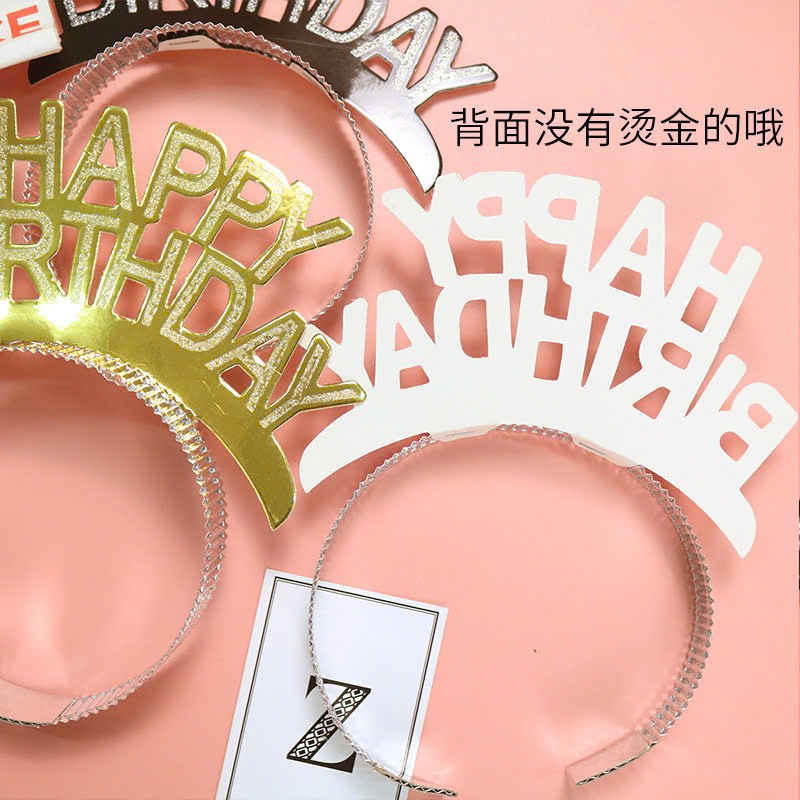 Băng đô Happy birthday trang trí sinh nhật 14/17cm