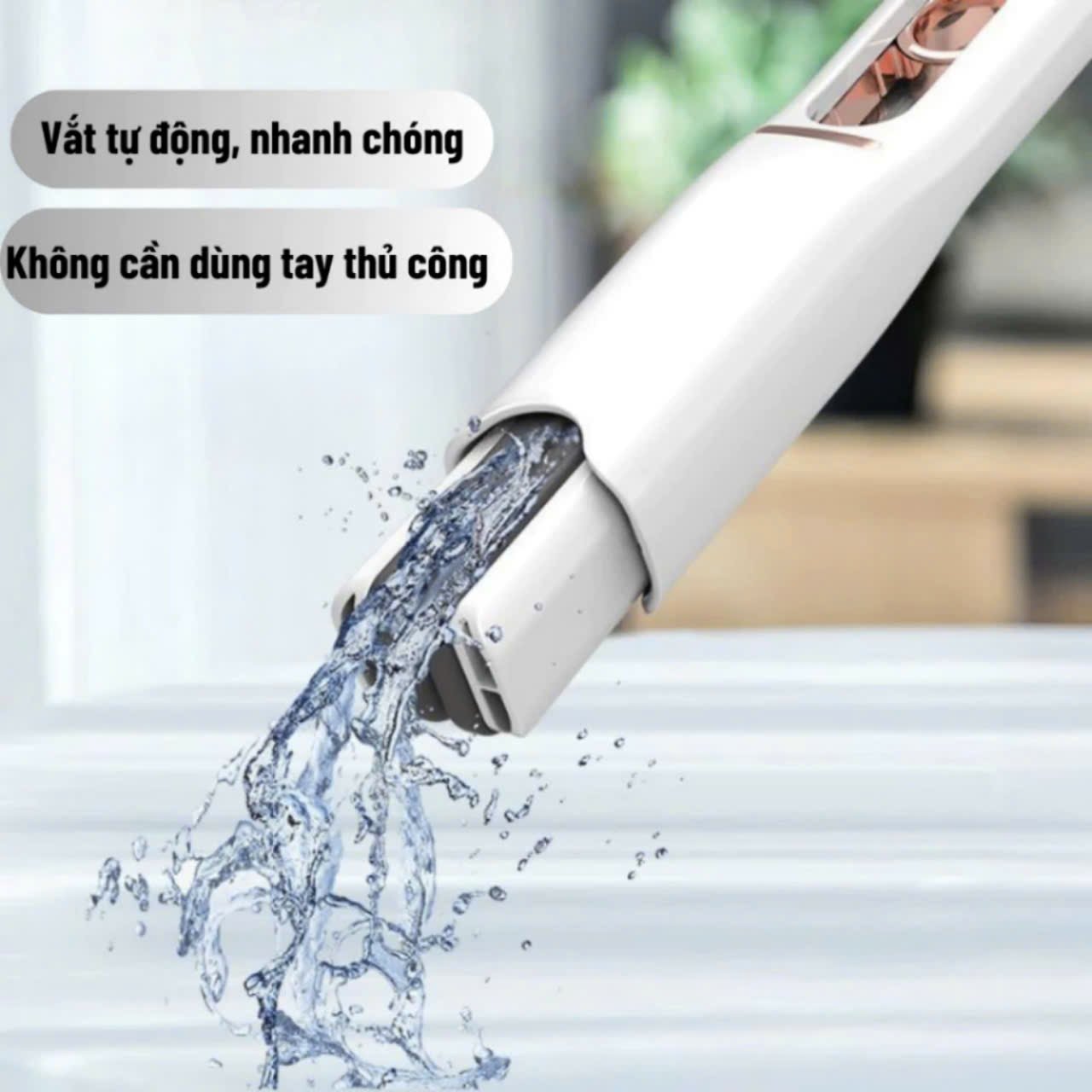 Cây Lau Bếp Tự Vắt Mini Cotton Mop Đa Năng