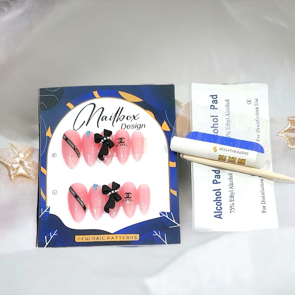 Bộ 10 m.óng ta.y gi.ả nhọn mẫu mới kèm keo dán