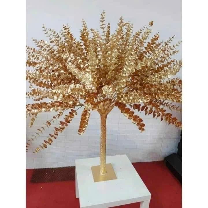 Cành Lá Táo Vàng Kim Decor Trang Trí