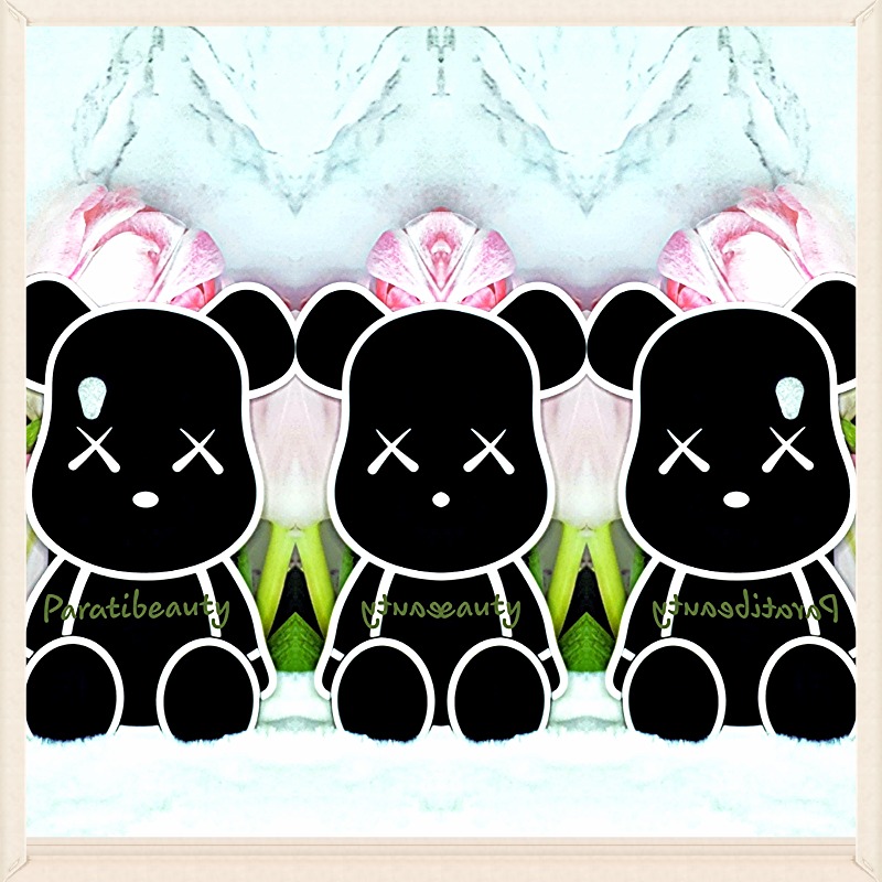 Ốp Lưng Điện Thoại Mềm Hình Gấu Bearbrick Đen Cho Oppo A37