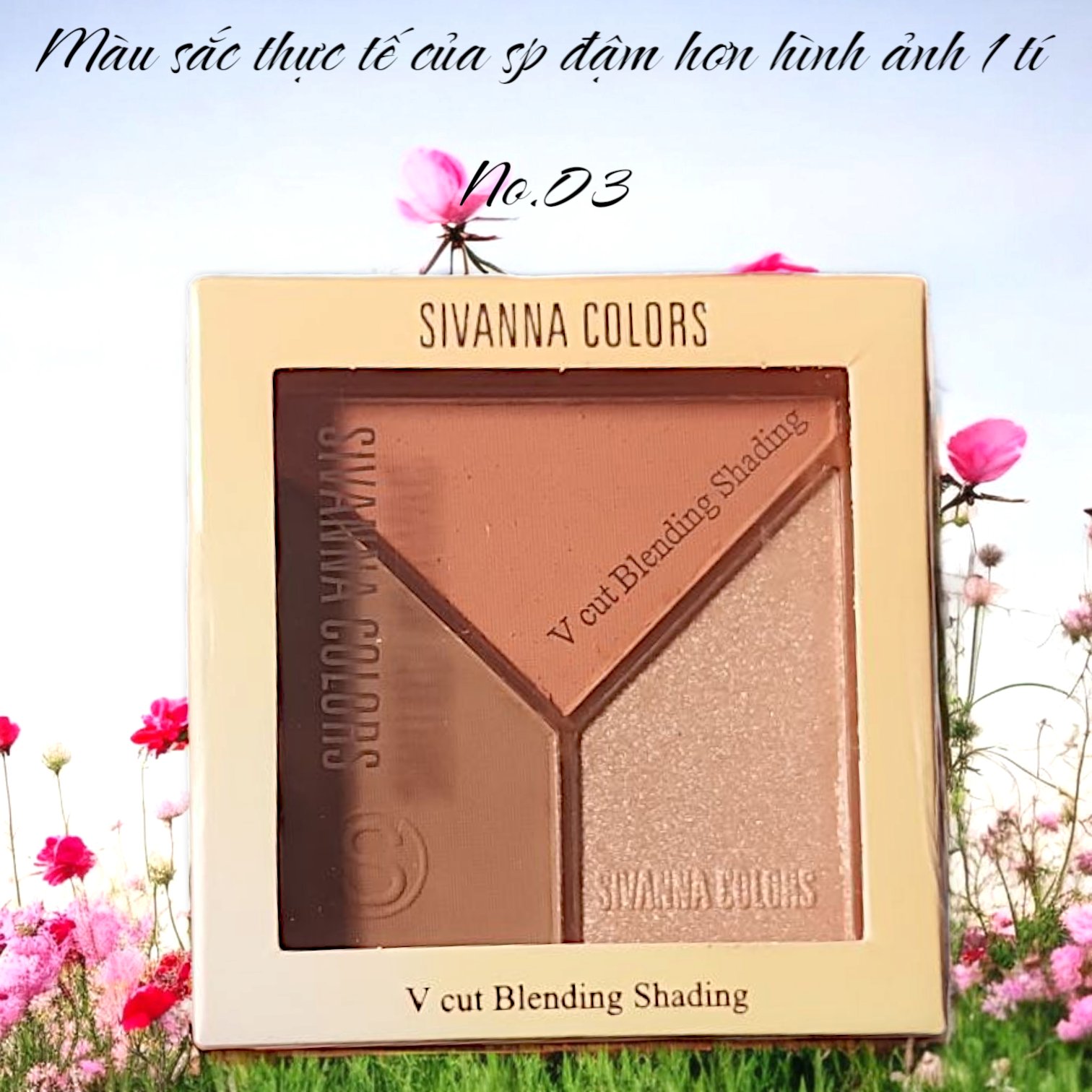 Phấn Tạo Khối Và Bắt Sáng Sivanna V Cut Blending Shading HF135 7,5g