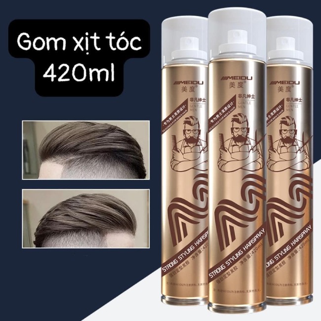 Gôm xịt tóc tạo kiểu MeiDu Gentleman 420ml