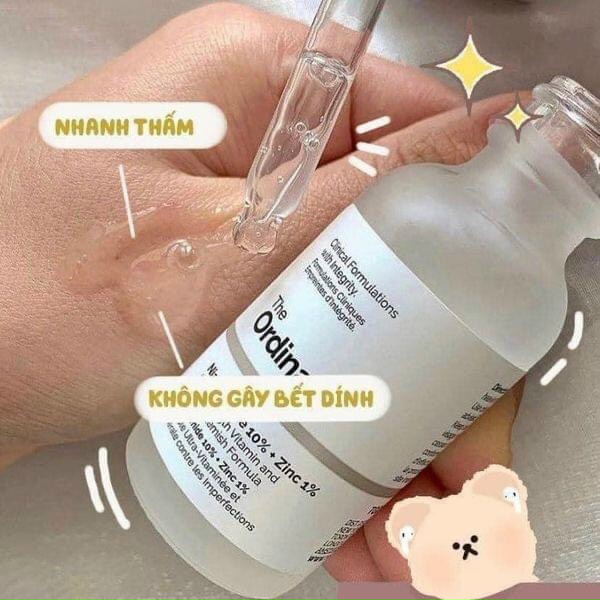 Serum Dưỡng Mềm Da, Giảm Sưng, Ngăn Ngừa Mụn The Ordinary Niacinamide 10% + Zinc 1% 30ml