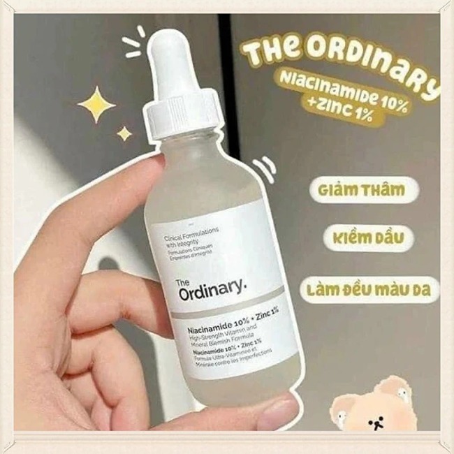 Serum Dưỡng Mềm Da, Giảm Sưng, Ngăn Ngừa Mụn The Ordinary Niacinamide 10% + Zinc 1% 30ml
