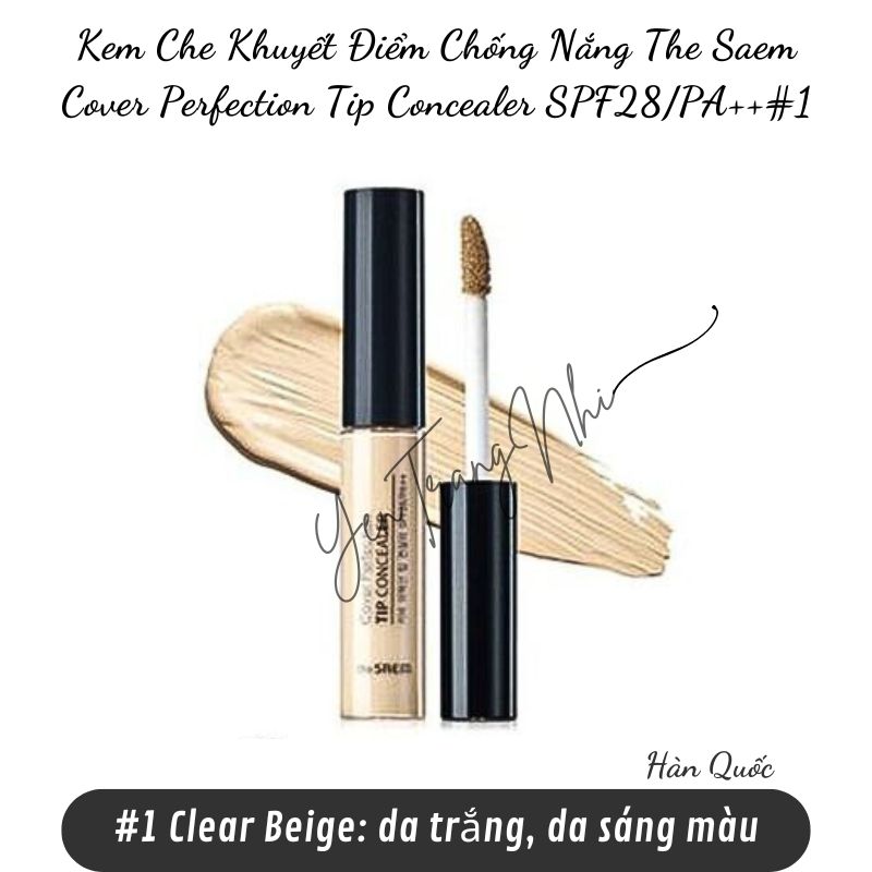 HLK-Kem Che Khuyết Điểm CN The Saem Cover Perfection Tip Concealer SPF28/PA++