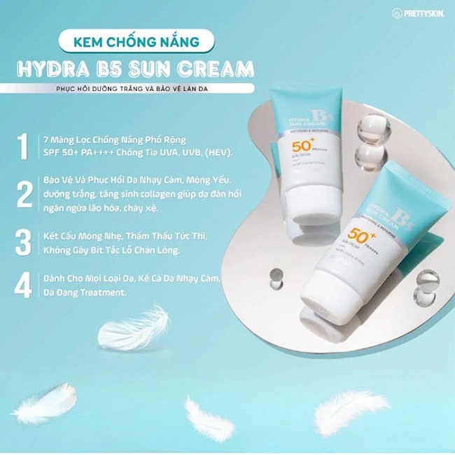 HLK-Kem Chống Nắng DD Prettyskin Hydra B5 Sun Cream SPF 50+/PA Hàn Quốc 70ml