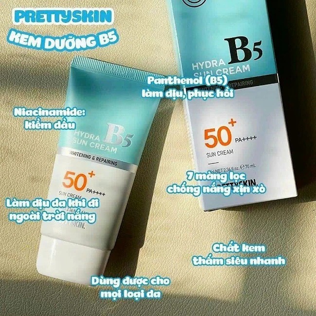 HLK-Kem Chống Nắng DD Prettyskin Hydra B5 Sun Cream SPF 50+/PA Hàn Quốc 70ml