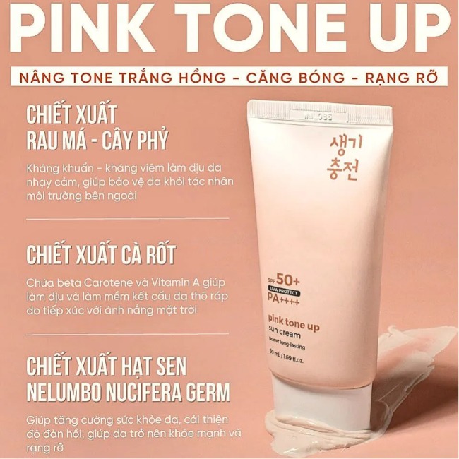 Kem chống nắng nâng tone PrettySkin Pink Tone Up Sun Cream SPF 50+PA+++ 50ml
