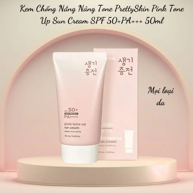 Kem chống nắng nâng tone PrettySkin Pink Tone Up Sun Cream SPF 50+PA+++ 50ml