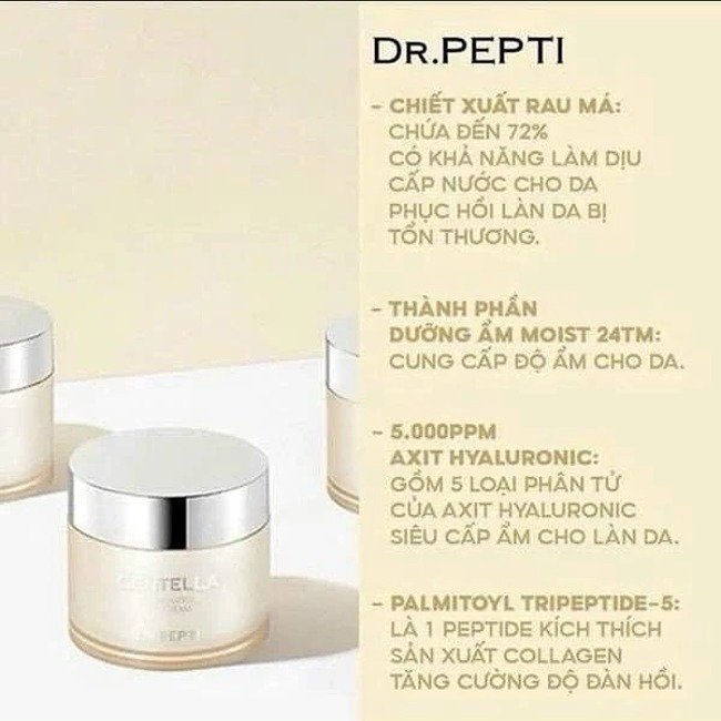 {S-T}Kem dưỡng ẩm Dr.Pepti Centella Moist Soothing Gel Cream Hàn Quốc 70ml