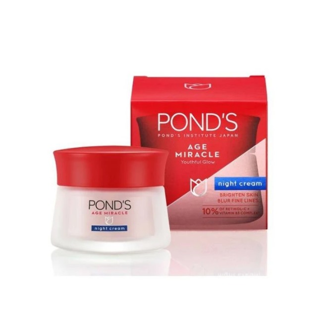 {Đêm}Kem Dưỡng Ẩm Ban Đêm Ponds Age Miracle Night Cream Thái Lan 10gr