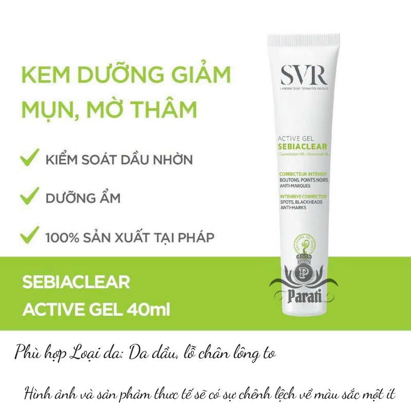 Kem Dưỡng Giảm Mụn Se Khít Lỗ Chân Lông SVR Sebiaclear Mat + Pores 40ml-Pháp