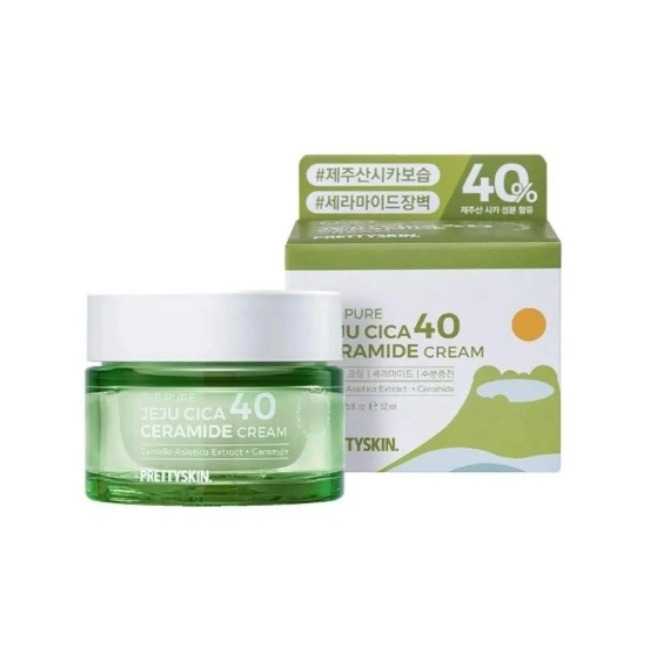 Kem Dưỡng Phục Hồi Da Rau Má Prettyskin The Pure Jeju Cica 40 Ceramice Cream 52ml