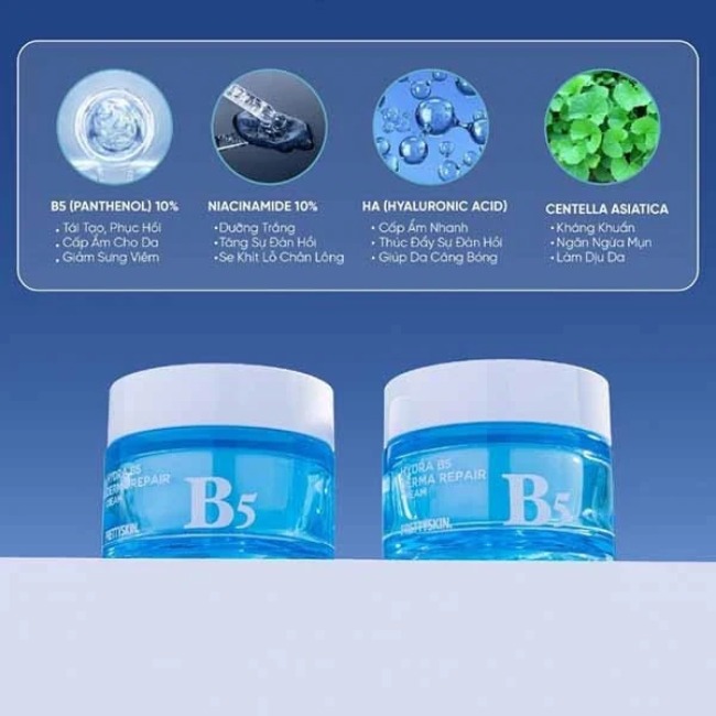 {S-T}Kem Dưỡng Phục Hồi Dưỡng Trắng Prettyskin Hydra B5 Derma Repair Cream 52ml