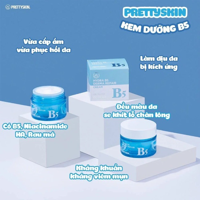 {S-T}Kem Dưỡng Phục Hồi Dưỡng Trắng Prettyskin Hydra B5 Derma Repair Cream 52ml