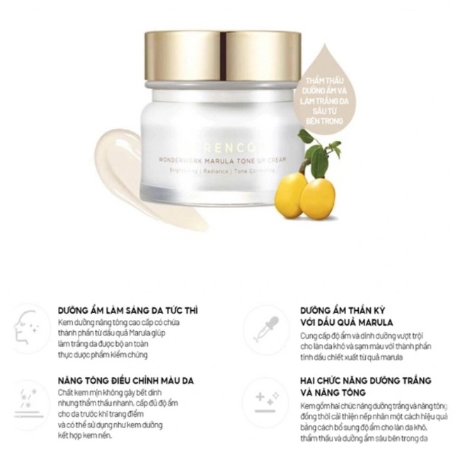 Kem Dưỡng Trắng Nâng Tone Ban Ngày Forencos Wonderwerk Marula Tone Up Cream