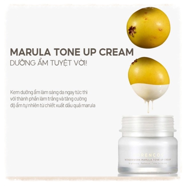 Kem Dưỡng Trắng Nâng Tone Ban Ngày Forencos Wonderwerk Marula Tone Up Cream