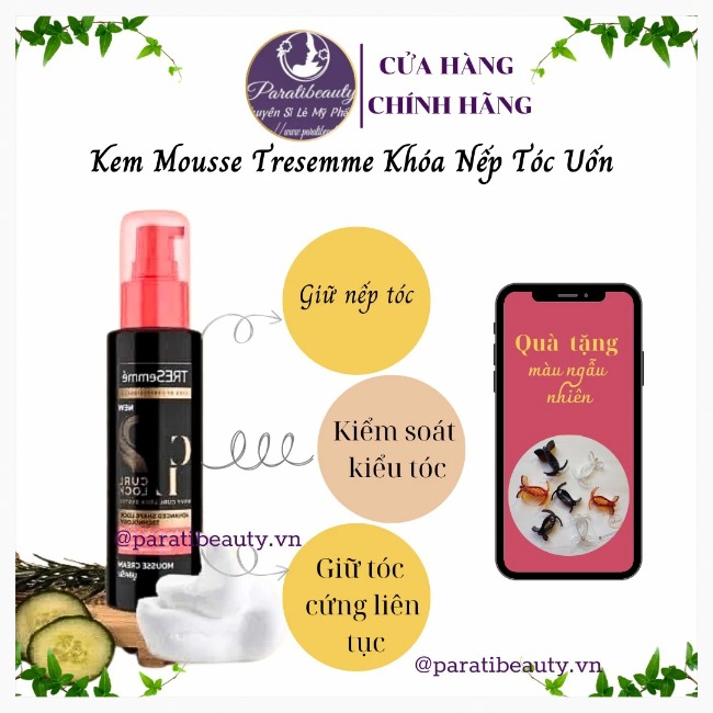 Kem Khóa Nếp Tóc Uốn Mousse Tresemme 100g G