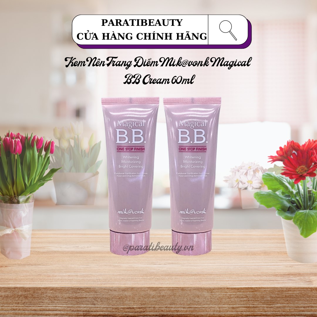Kem Nền Trang Điểm Mik@vonk Magical BB Cream Hàn Quốc 60ml