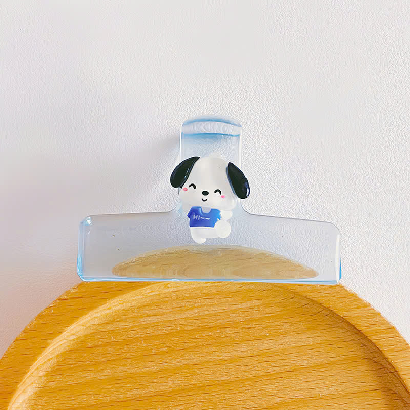 Kẹp tài liệu trong suốt gắn charm Sanrio 7,5cm