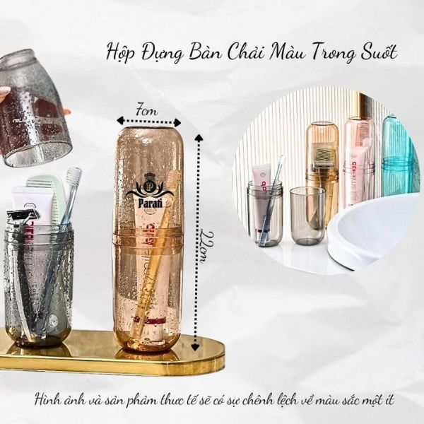 Hộp Đựng Bàn Chải Màu Trong Suốt