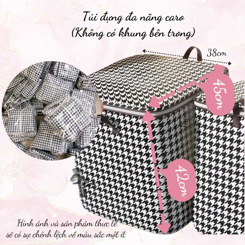 Túi đựng đa năng caro (Không có khung bên trong)