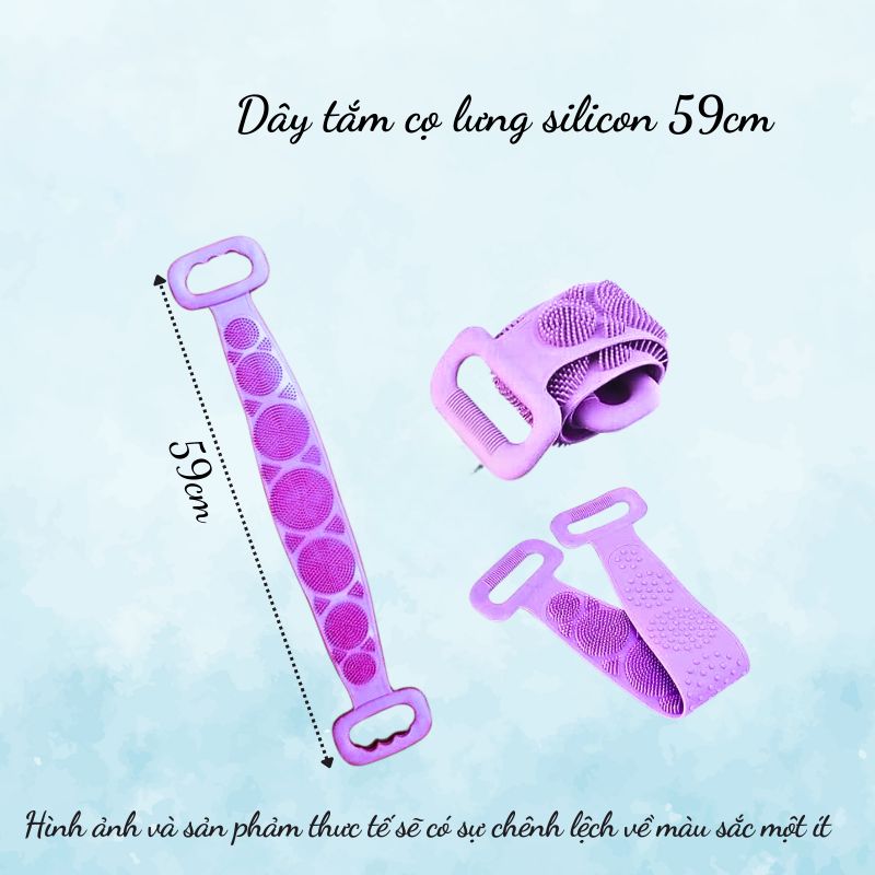 B8.11. Dây tắm cọ lưng silicon màu tím