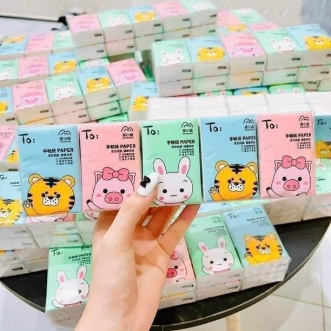 19.12 Lố 10 bịch khăn giấy khô mini Siu Tiện Lợi MXM-2568