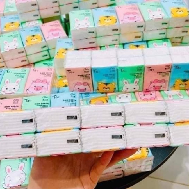 19.12 Lố 10 bịch khăn giấy khô mini Siu Tiện Lợi MXM-2568