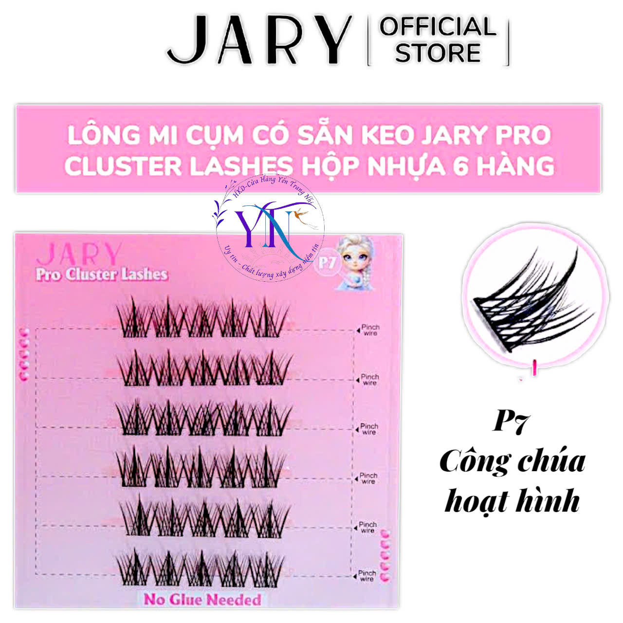 14.7-14.6.Hộp mi giả Jary Pro Cluster Lashes 6 hàng (có sẵn keo)