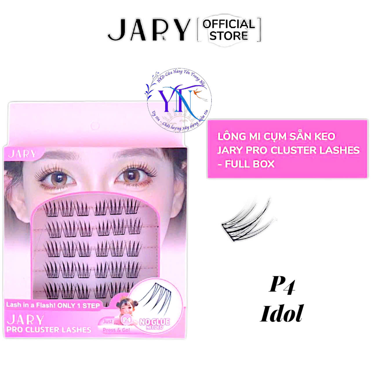 14.6-14.8.Hộp mi giả Jary Pro Cluster Lashes 6 hàng (có sẵn keo) - Full hộp