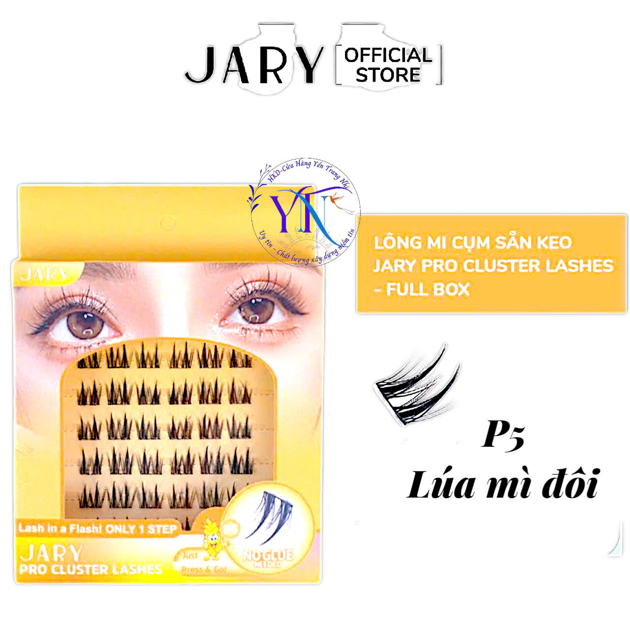 14.7-14.6.Hộp mi giả Jary Pro Cluster Lashes 6 hàng (có sẵn keo)