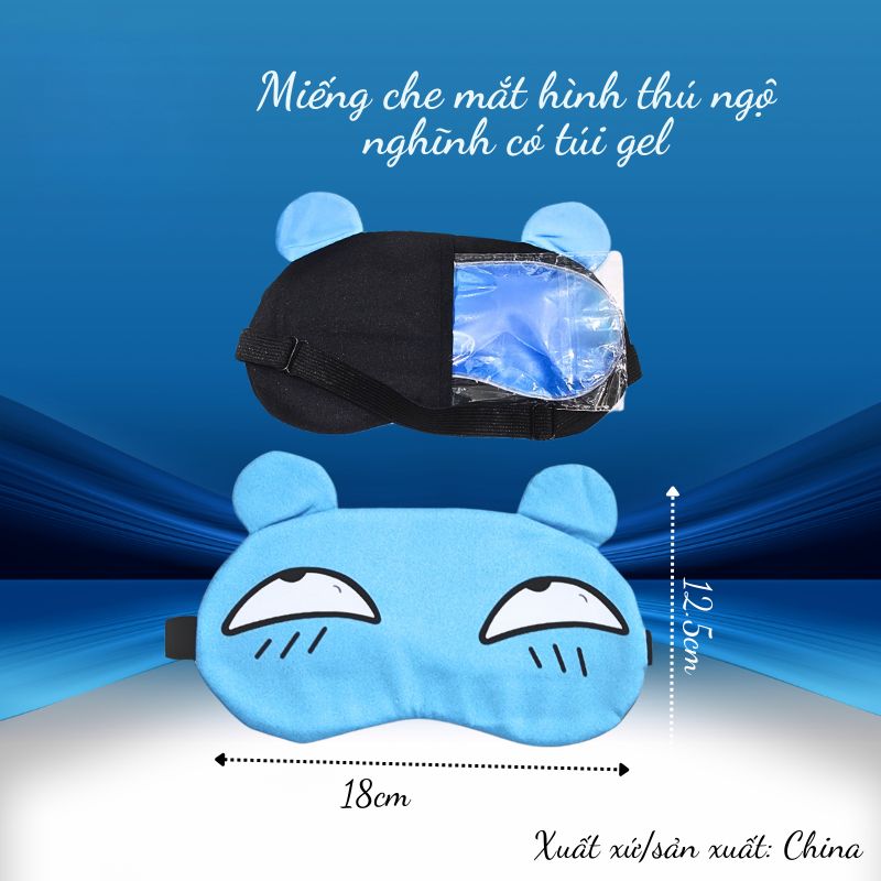 Miếng che mắt hình thú ngộ nghĩnh có túi gel