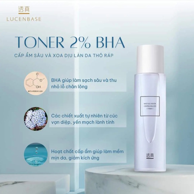 Nước Hoa Hồng Lucenbase Blue Copper Peptide Cấp Ẩm, Giảm Viêm, Chống Lão Hoá 120ml