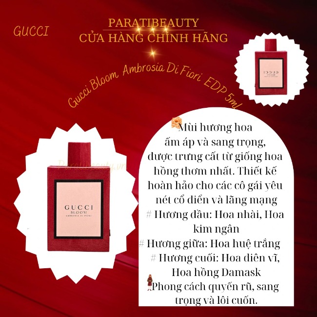 Nước Hoa Nữ Gucci Bloom Ambrosia Di Fiori EDP 5ml - Pháp
